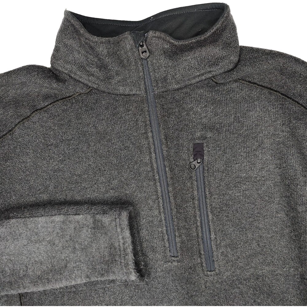 Kuhl Sweater Mens XL Quarter Zip Pullover Gray Acrylic Blend Outdoor Hiking